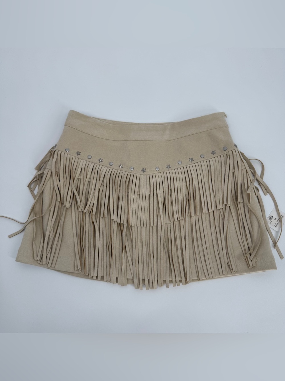 Le Lis Faux Suede Fringe Skirt NWT
